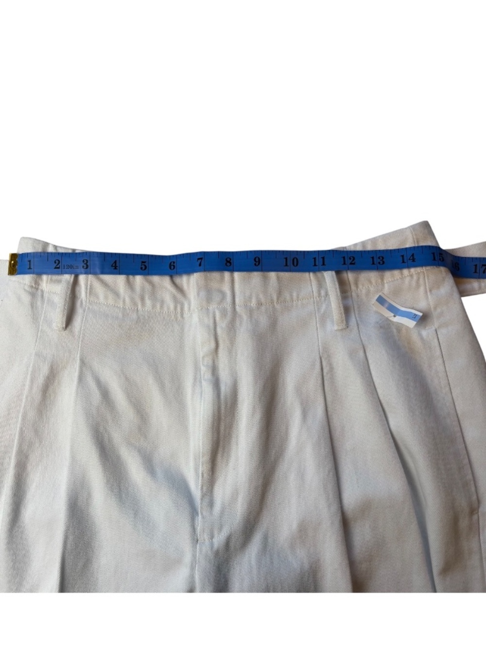New Ralph Lauren Polo Blue Label White Denim Pleated Pants Size 6 - Picture 6 of 14